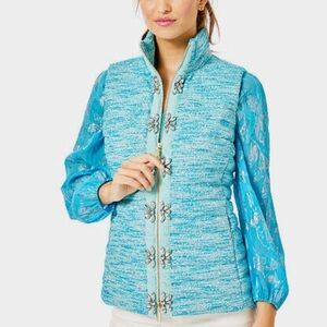 NWOT Lilly Pulitzer Turquoise Vest - M